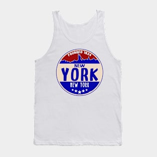 New York City Skyline Statue Of Liberty Tank Top